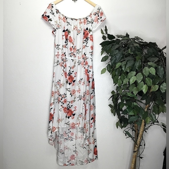PLUS J For Justify Floral High Low Dress - Picture 1 of 8